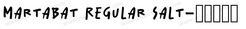 Martabat Regular salt字体转换